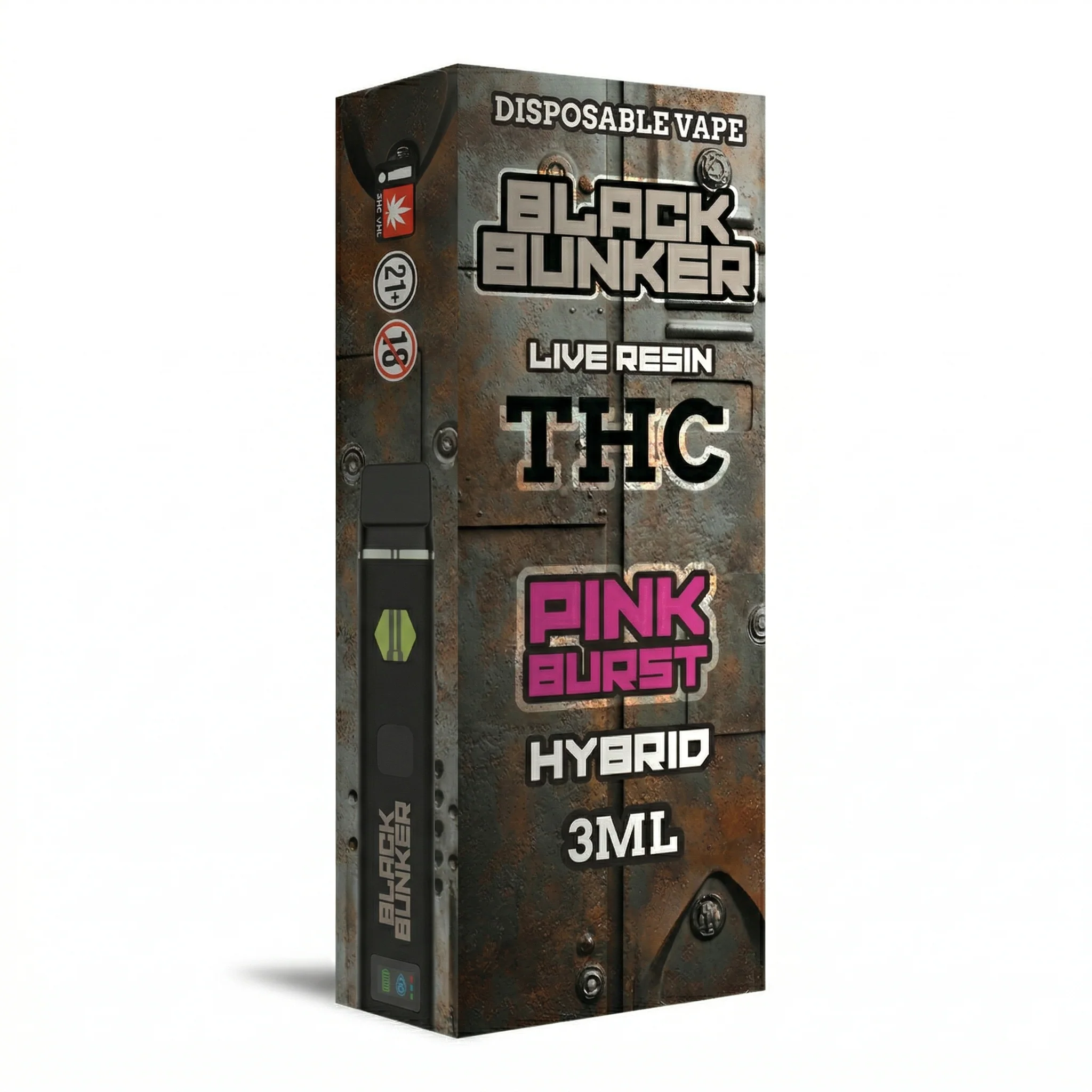 Black Bunker Live Resin THCp Disposable Vape 3G - Image 5