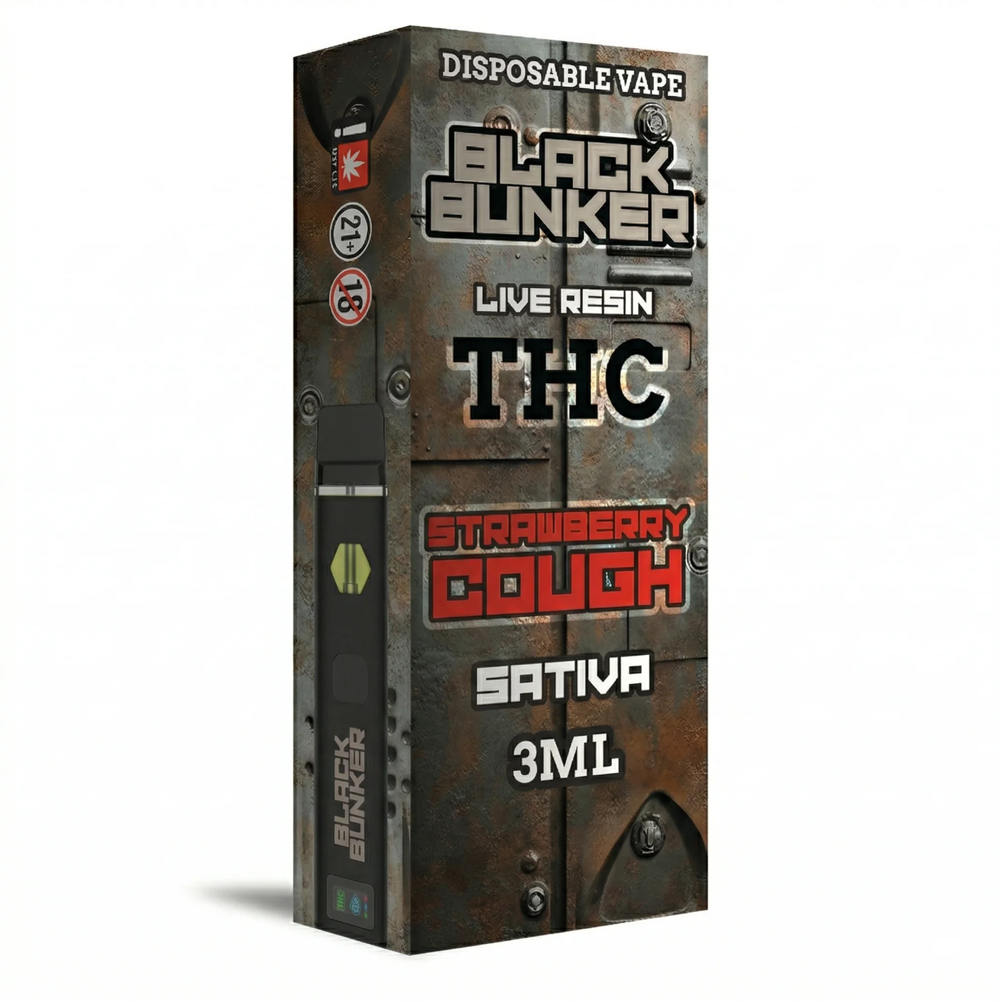 Black Bunker Live Resin THCp Disposable Vape 3G - Image 6