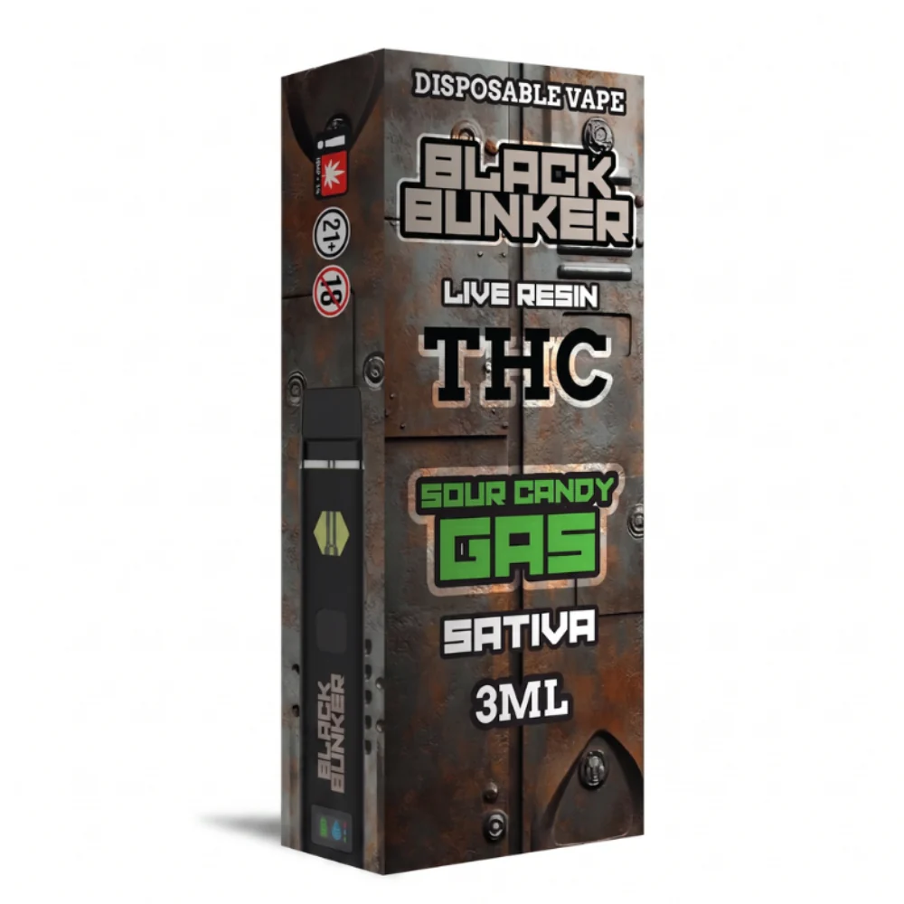 Black Bunker Live Resin THCp Disposable Vape 3G - Image 9