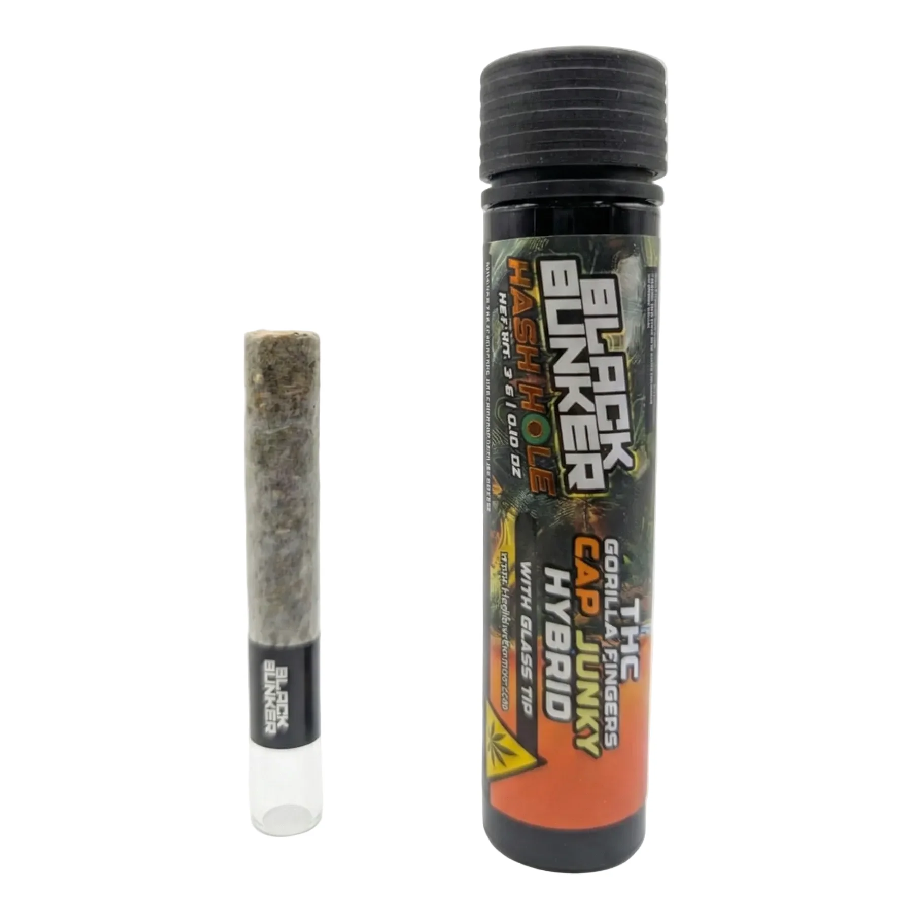 Black Bunker THC Gorilla Fingers Glass Tip Pre Rolls 3G - Image 4