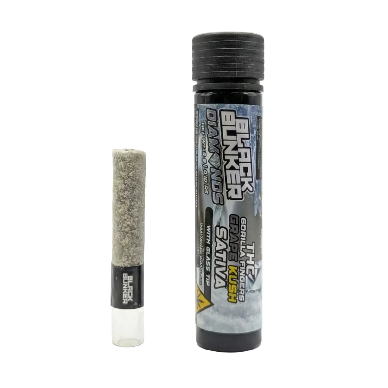 Black Bunker THC Gorilla Fingers Glass Tip Pre Rolls 3G - Image 5