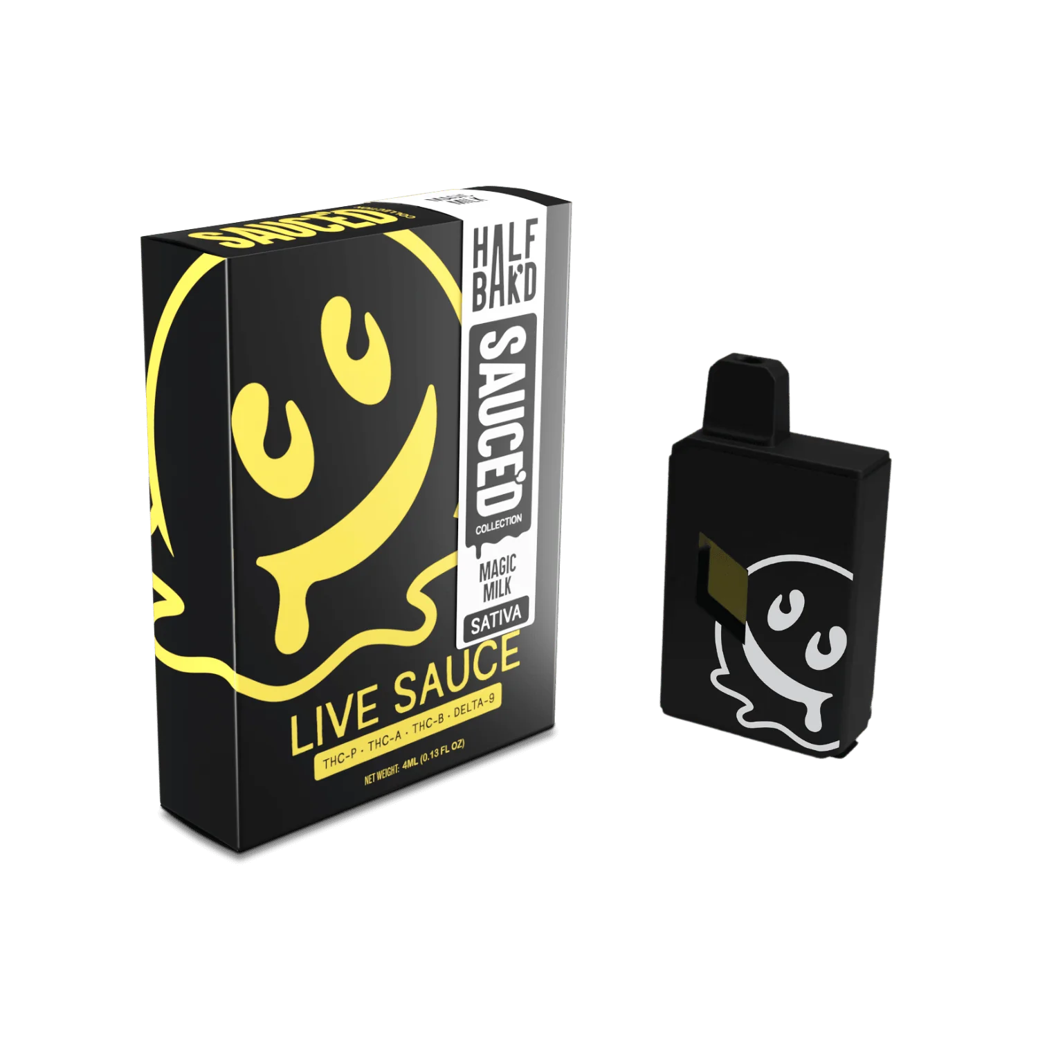 Half Bak'D Live Resin – THC-P + THC-B + Delta-8 Disposable Vape 4G - Image 4