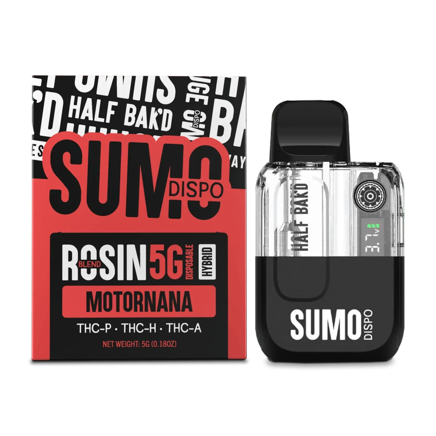 Half Bak’d SUMO Live Rosin Blend Disposable Vape Pen 5g - Image 7