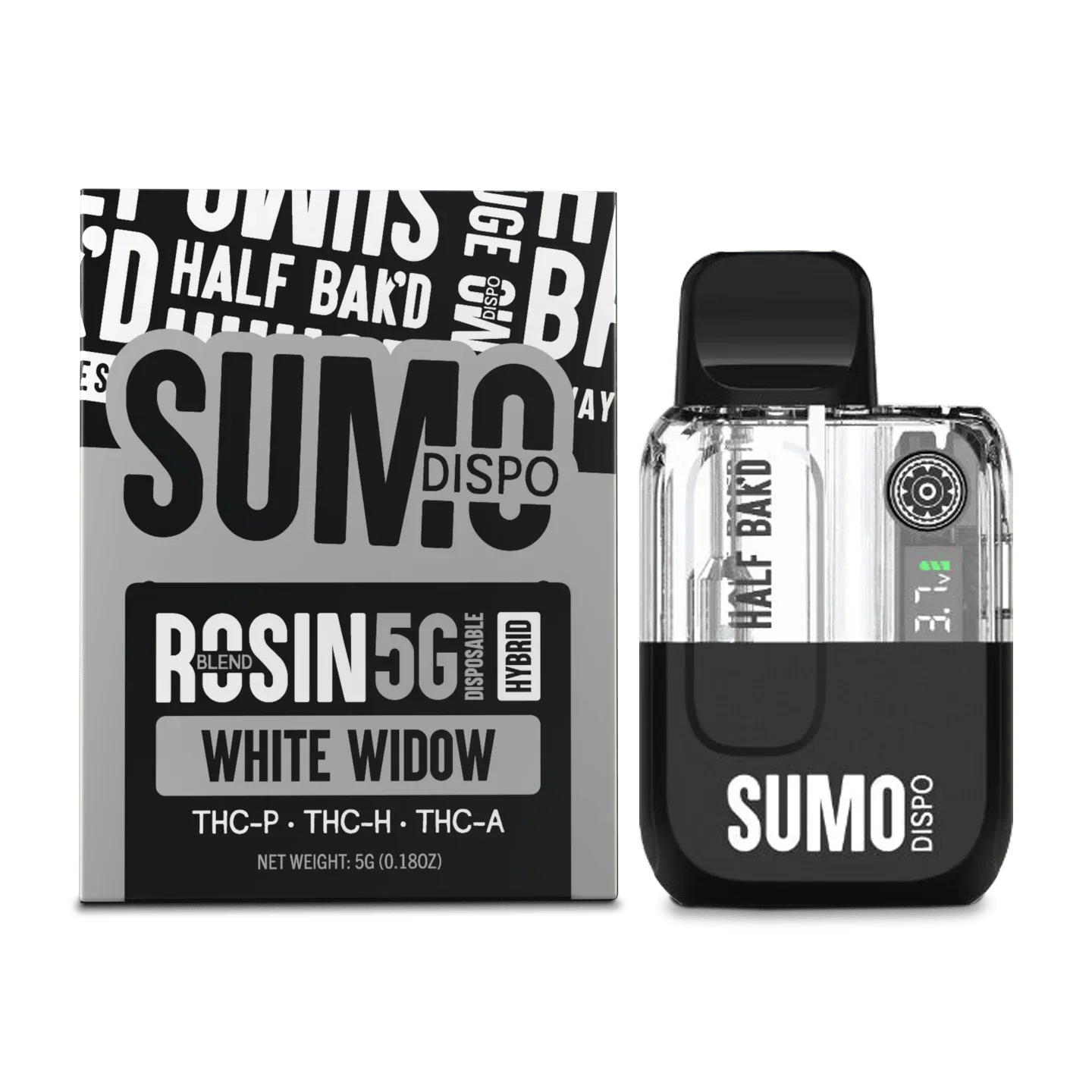 Half Bak’d SUMO Live Rosin Blend Disposable Vape Pen 5g - Image 8