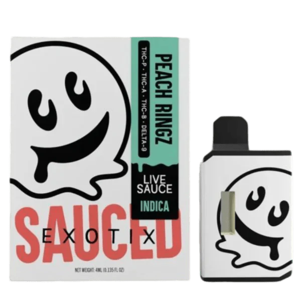 Half Bak'D Sauce'D Exotix THCa Live Resin Disposable Vape 4G - Image 3