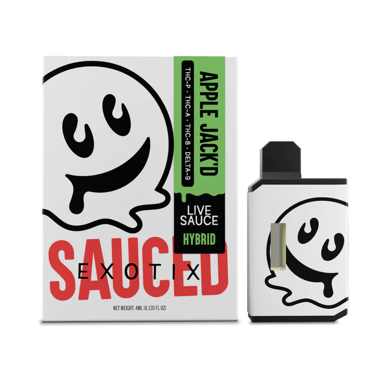 Half Bak'D Sauce'D Exotix THCa Live Resin Disposable Vape 4G - Image 7