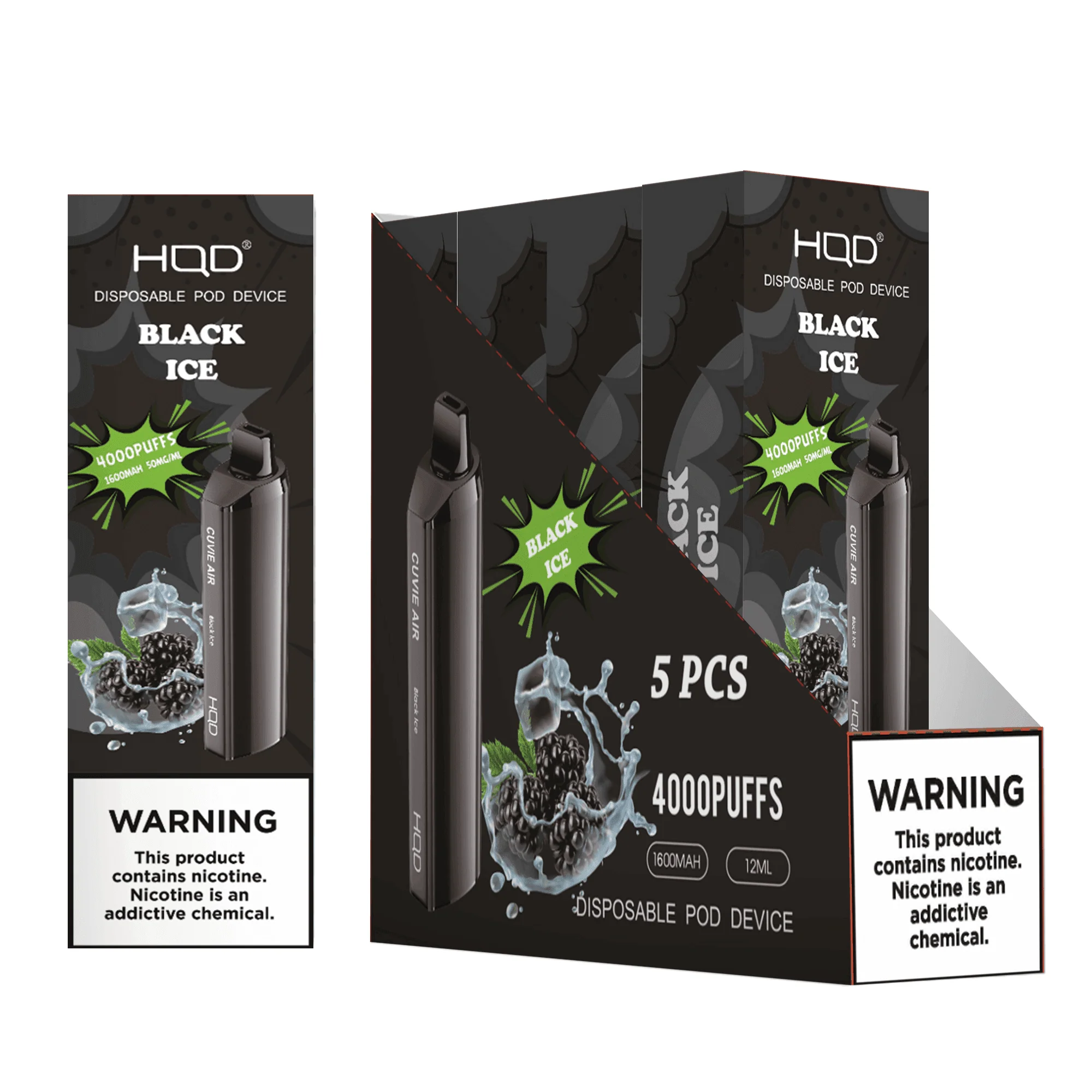 HQD Cuvie Air 4000 Disposable Vape 5 Pck - Image 2