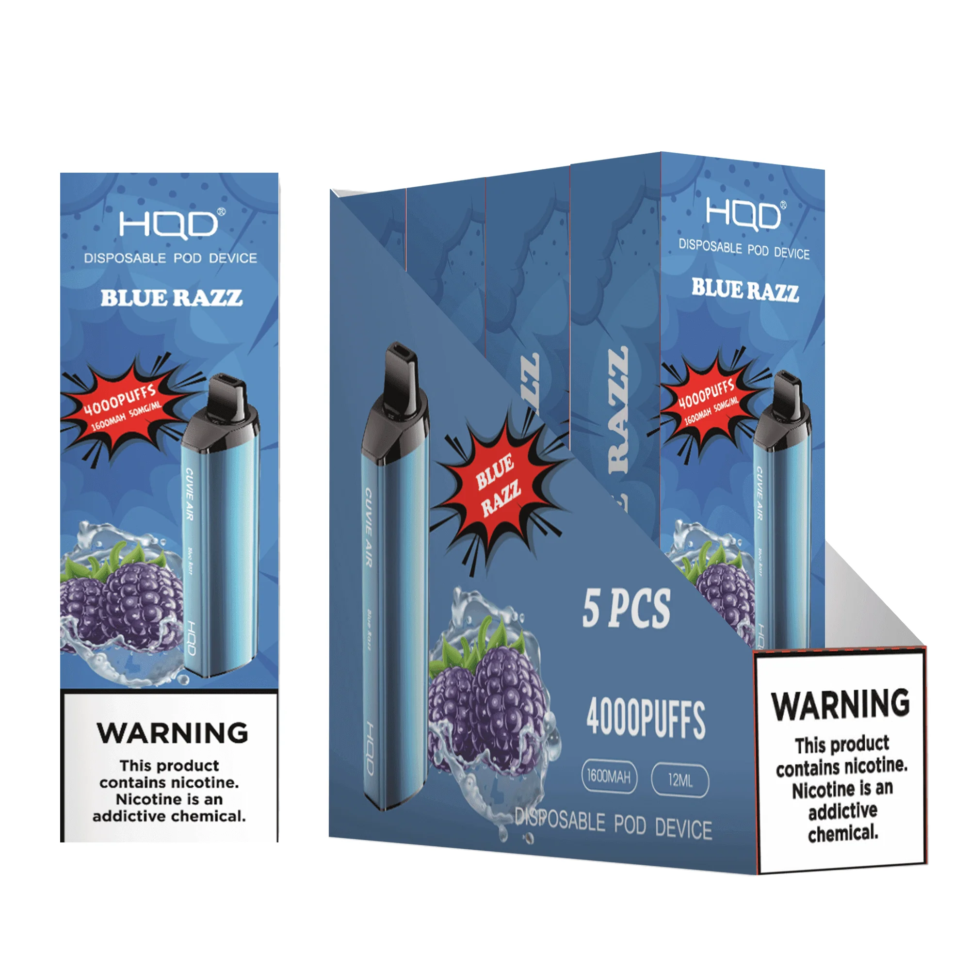 HQD Cuvie Air 4000 Disposable Vape 5 Pck - Image 3