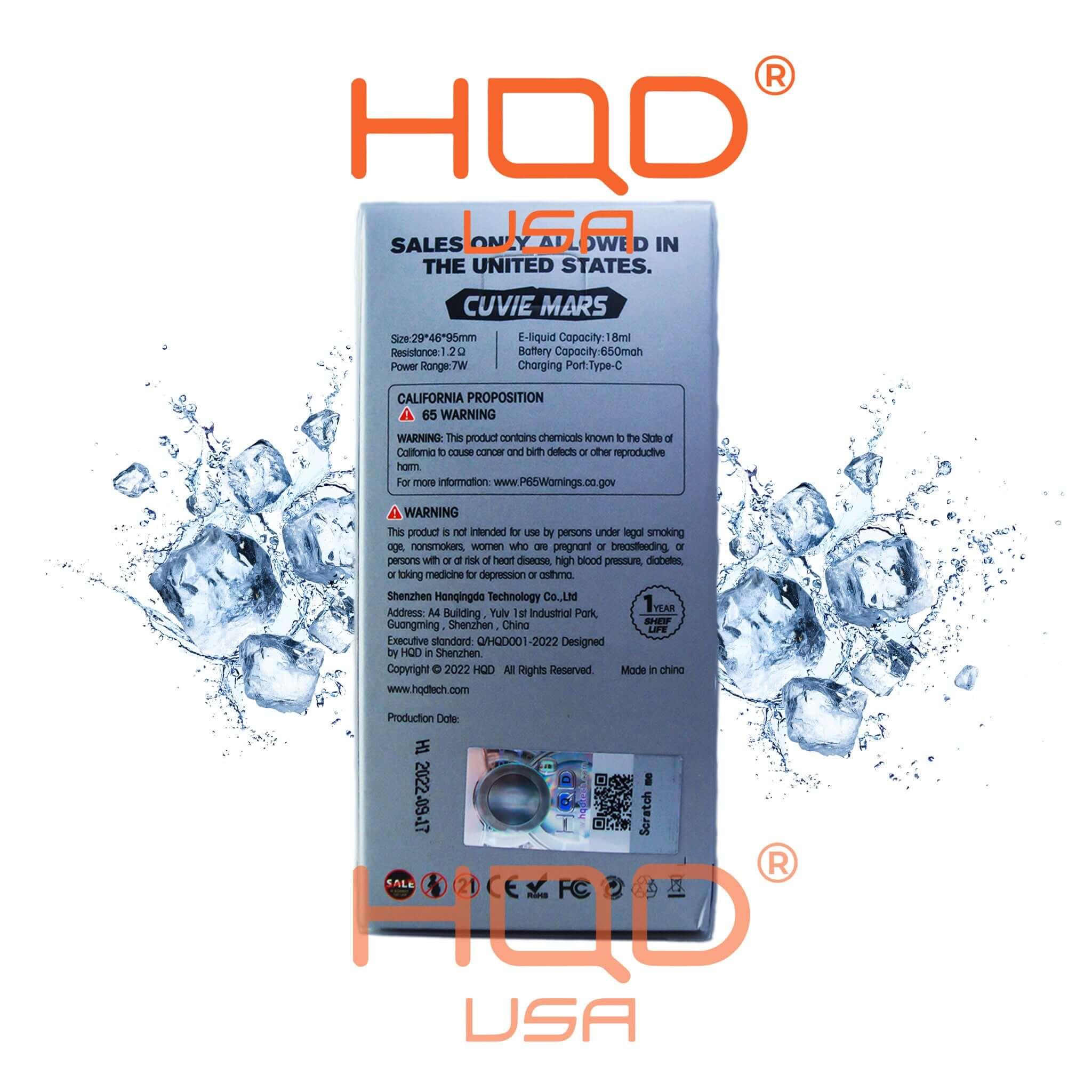 HQD Cuvie Mars 8000 Disposable Vape 5 Pck - Image 12