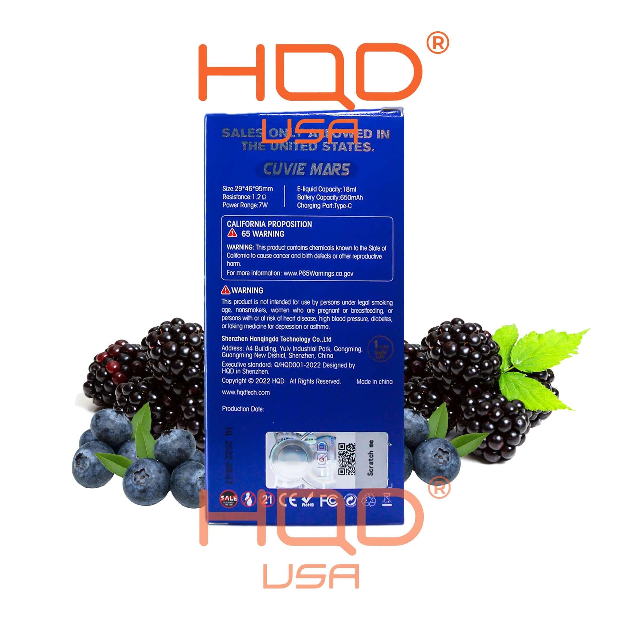 HQD Cuvie Mars 8000 Disposable Vape 5 Pck - Image 13