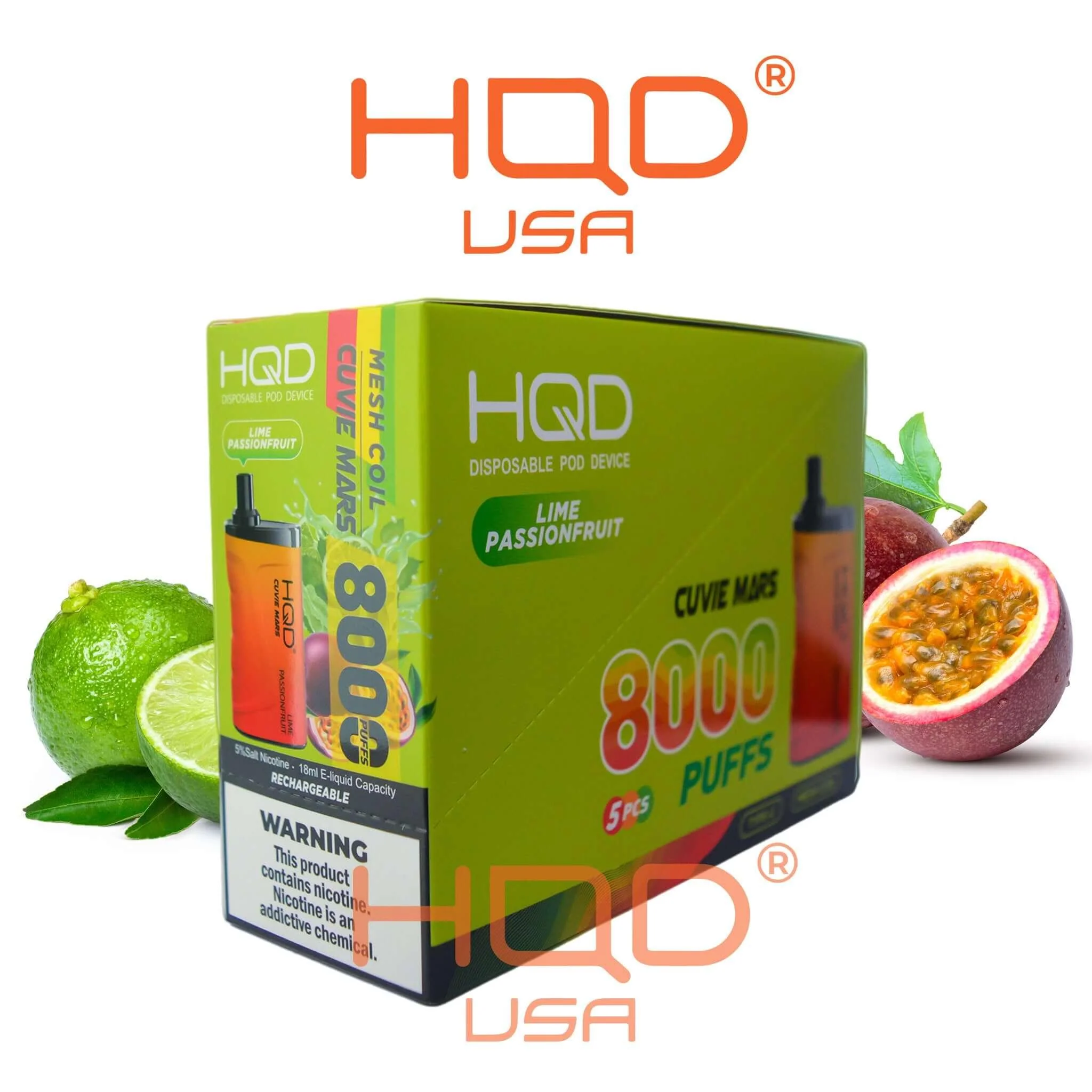 HQD Cuvie Mars 8000 Disposable Vape 5 Pck - Image 15