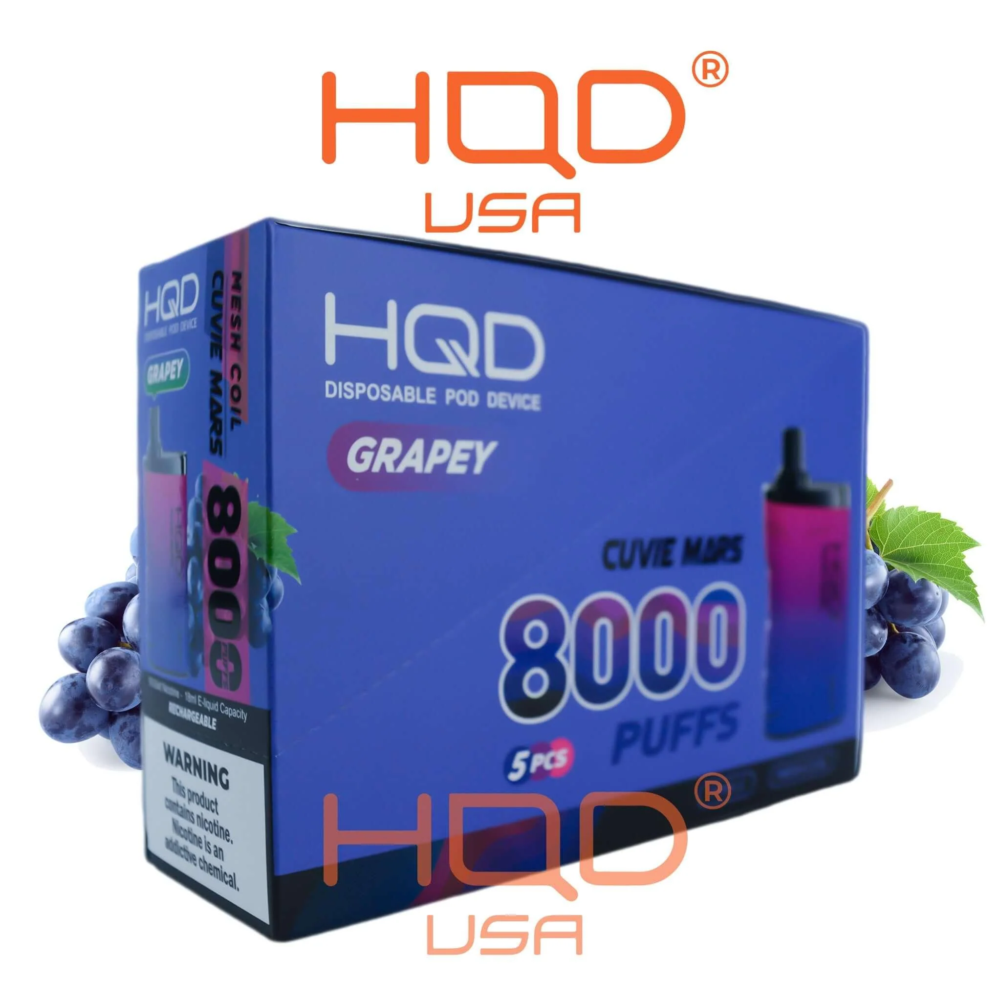 HQD Cuvie Mars 8000 Disposable Vape 5 Pck - Image 17
