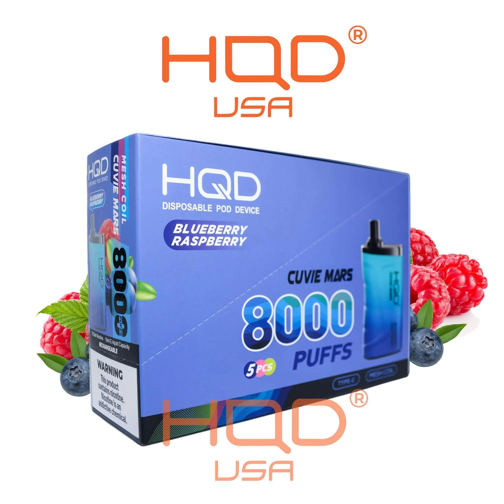 HQD Cuvie Mars 8000 Disposable Vape 5 Pck - Image 18