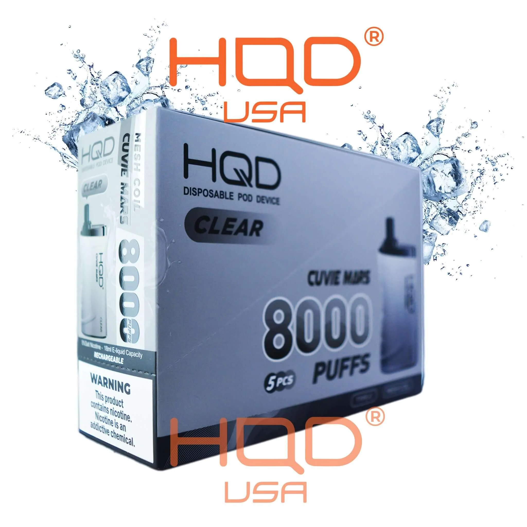 HQD Cuvie Mars 8000 Disposable Vape 5 Pck - Image 2