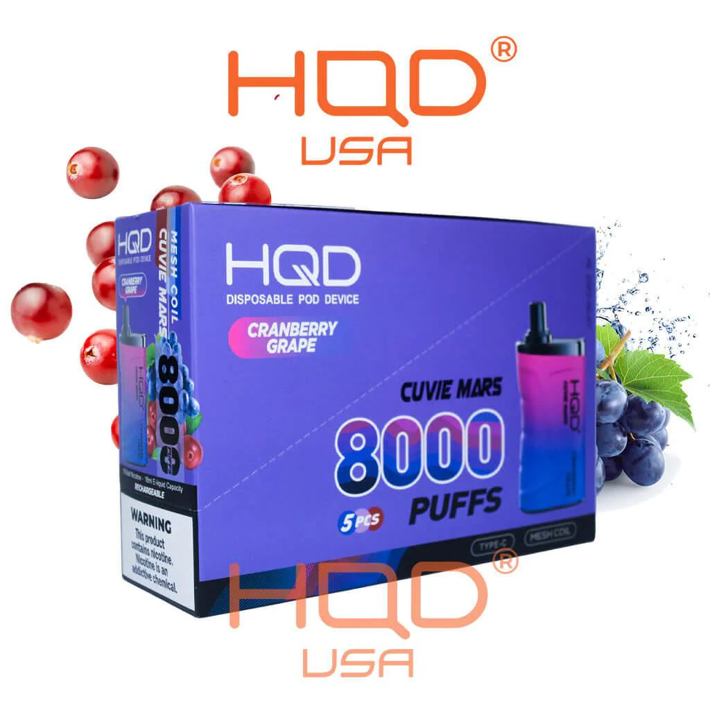HQD Cuvie Mars 8000 Disposable Vape 5 Pck - Image 22
