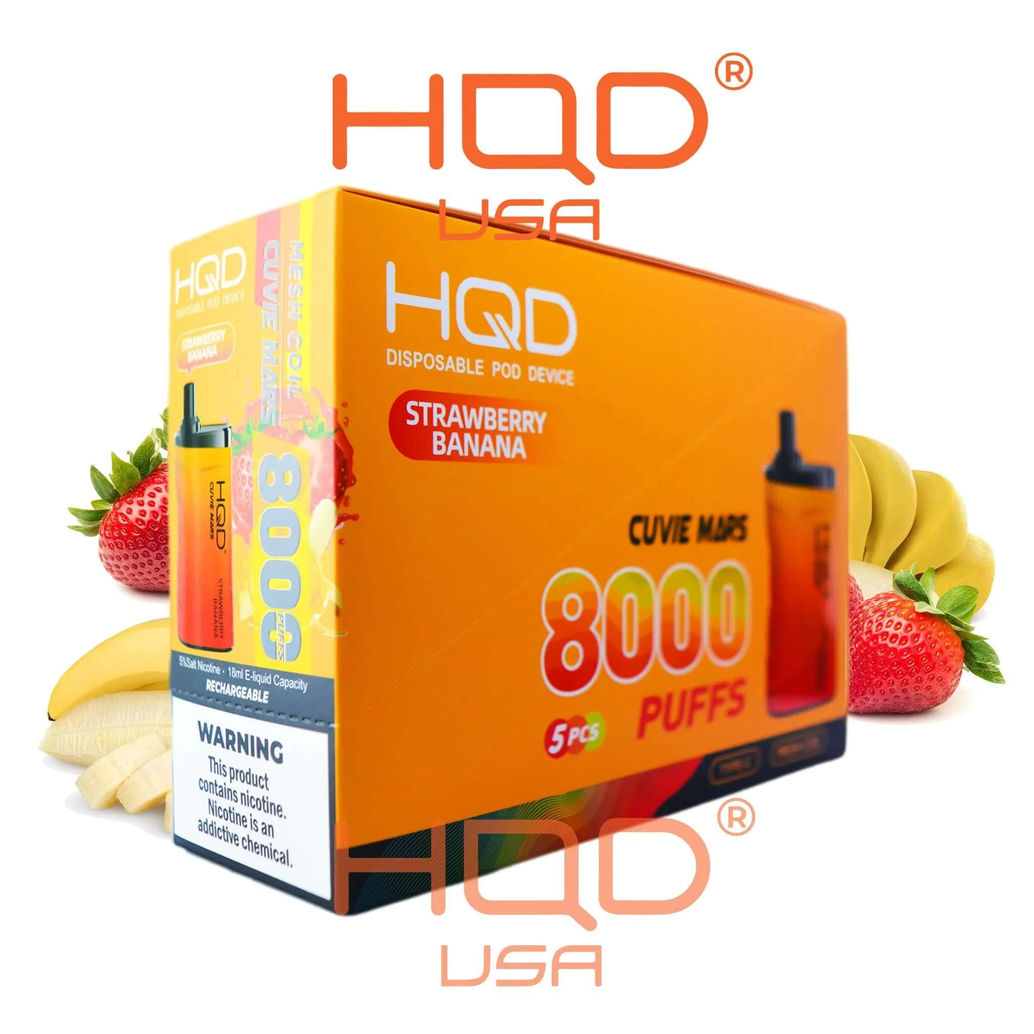 HQD Cuvie Mars 8000 Disposable Vape 5 Pck - Image 7