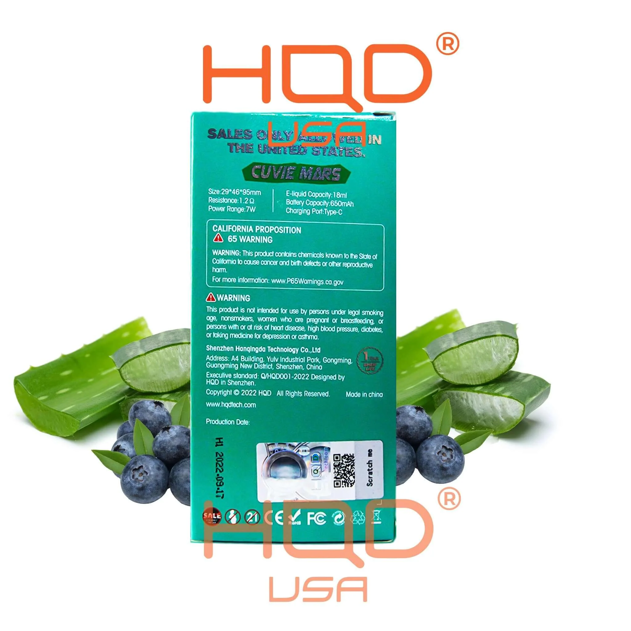 HQD Cuvie Mars 8000 Disposable Vape 5 Pck - Image 8