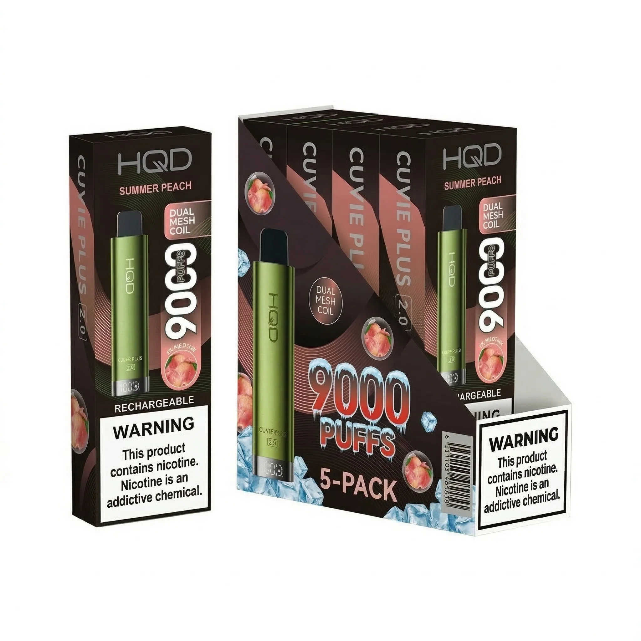 HQD Cuvie Plus 2.0 9000 Disposable Vape 5 Pack - Image 18