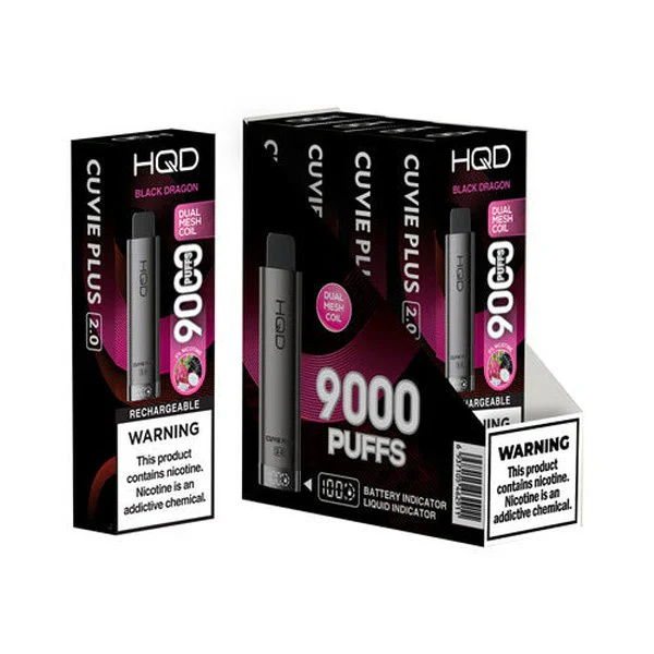 HQD Cuvie Plus 2.0 9000 Disposable Vape 5 Pack - Image 2