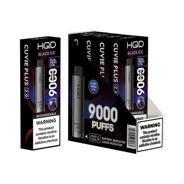 HQD Cuvie Plus 2.0 9000 Disposable Vape 5 Pack - Image 3