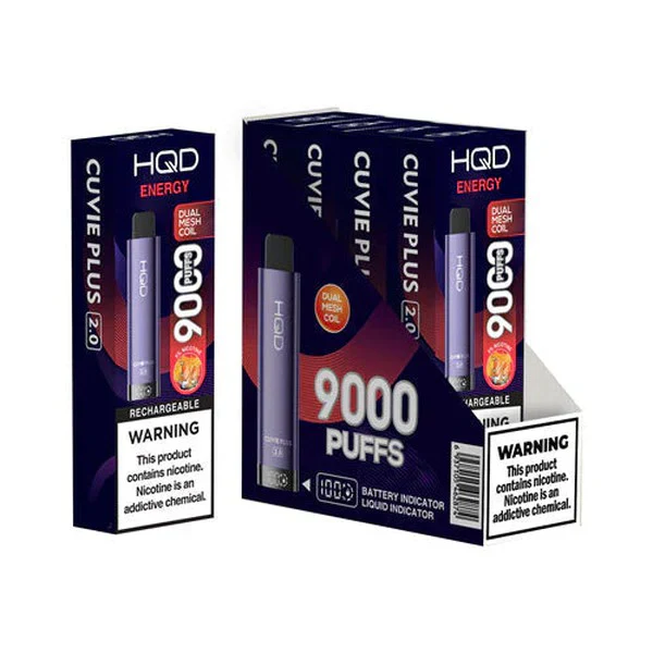 HQD Cuvie Plus 2.0 9000 Disposable Vape 5 Pack - Image 6