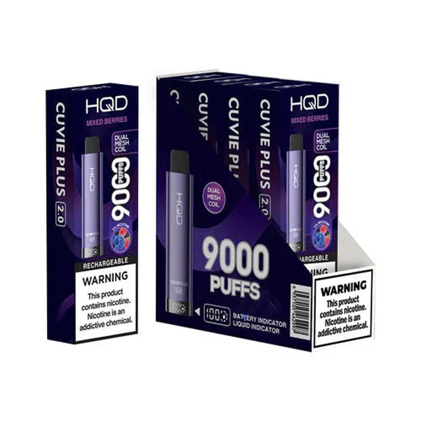 HQD Cuvie Plus 2.0 9000 Disposable Vape 5 Pack - Image 9