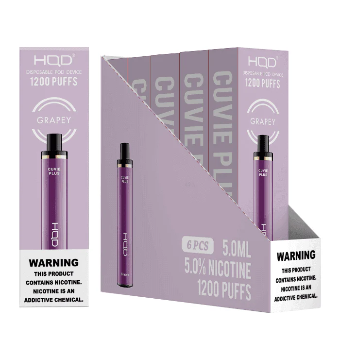 HQD Cuvie Plus 1200 Disposable Vape 6 Pack - Image 3