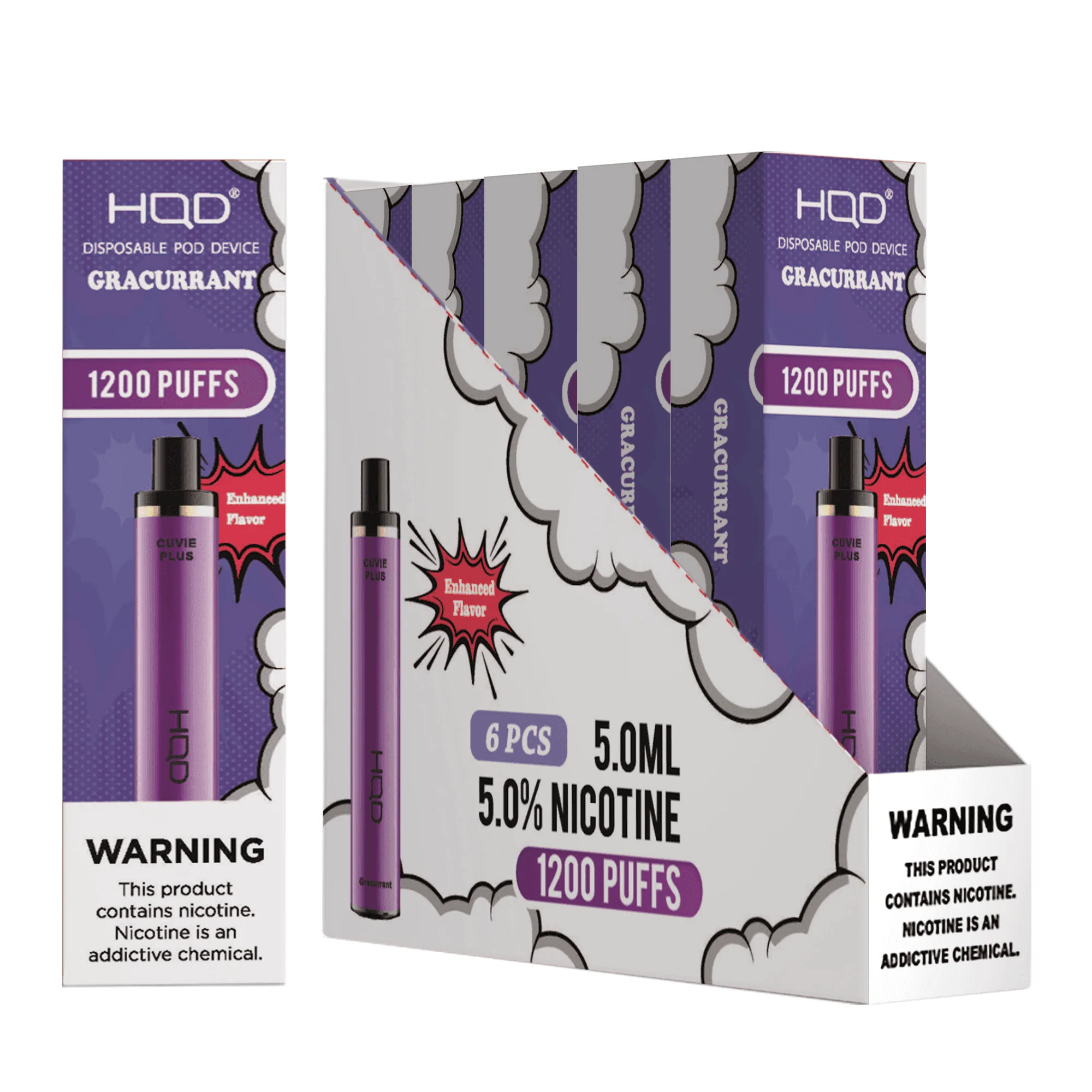 HQD Cuvie Plus 1200 Disposable Vape 6 Pack - Image 33