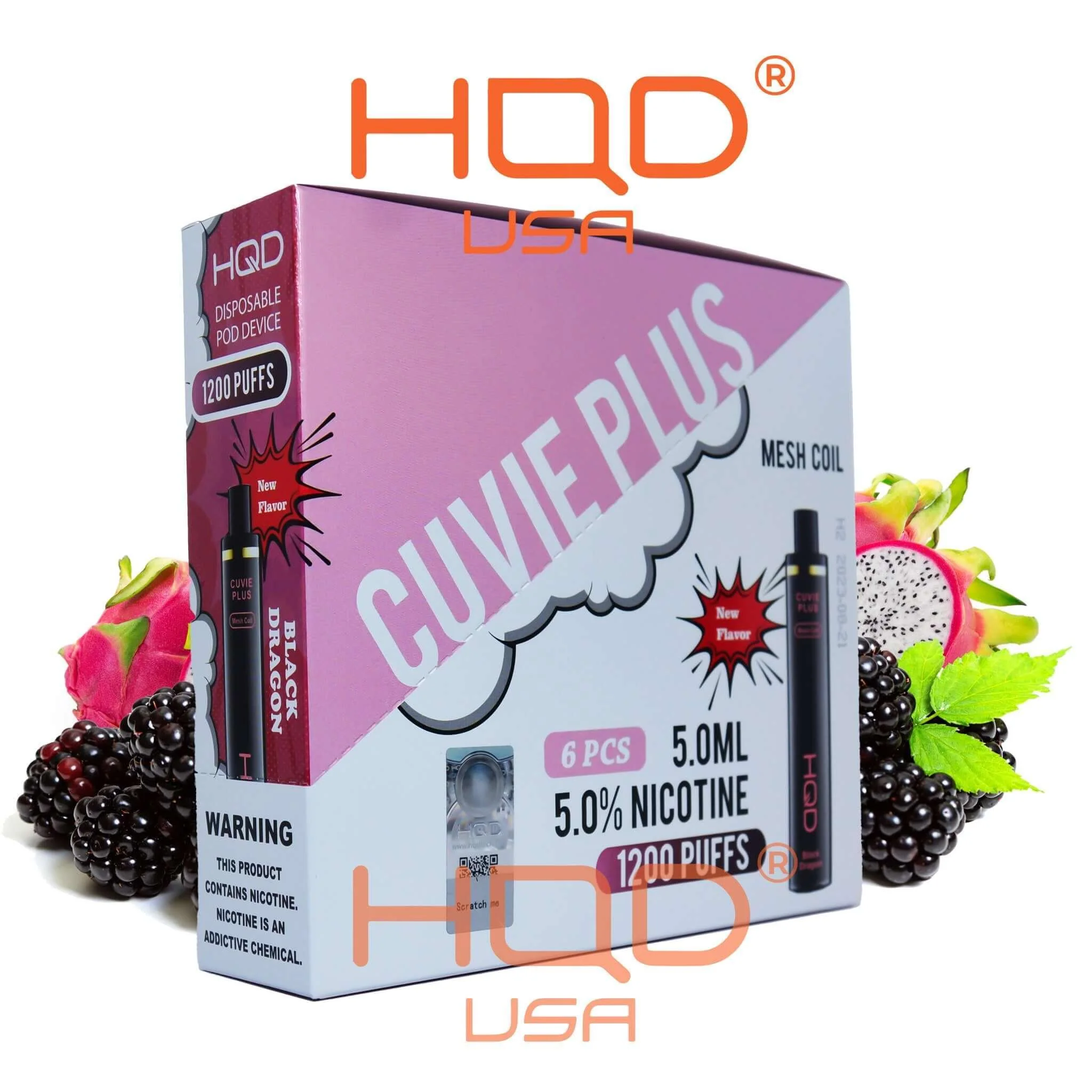 HQD Cuvie Plus 1200 Disposable Vape 6 Pack - Image 53