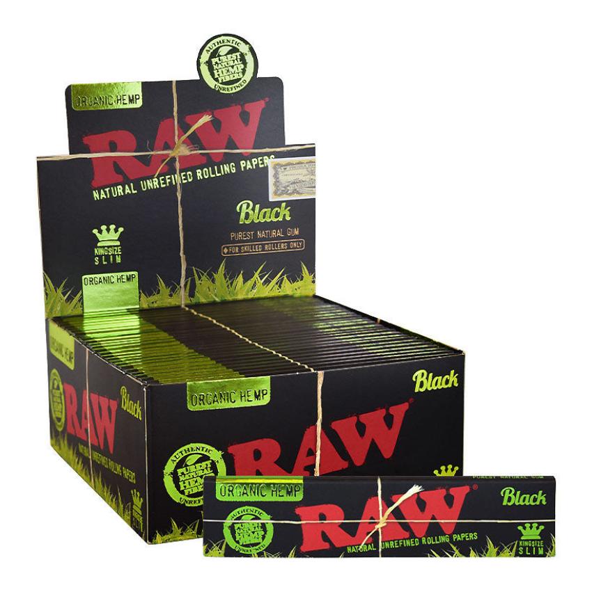RAW Black Organic Hemp King Size Slim Papers - Image 3