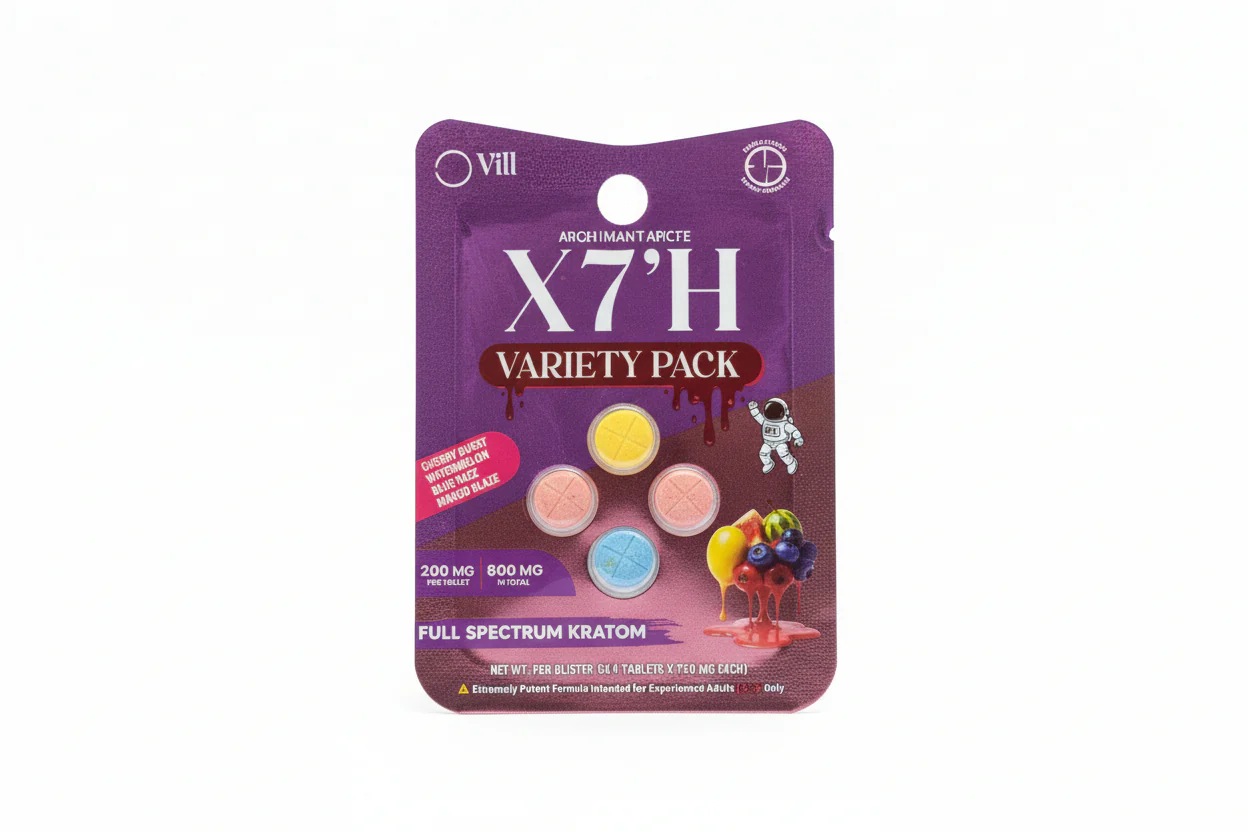 X7'H Full Spectrum Kratom Tablets 8000MG (4Ct) - Image 4